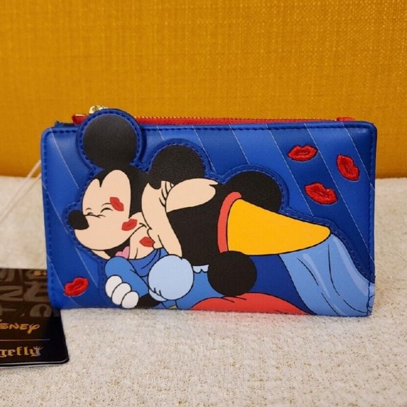 Loungefly Disney Brave Little Tailor Minnie and Mickey Mouse Flap Wallet NEW - Picture 1 of 14